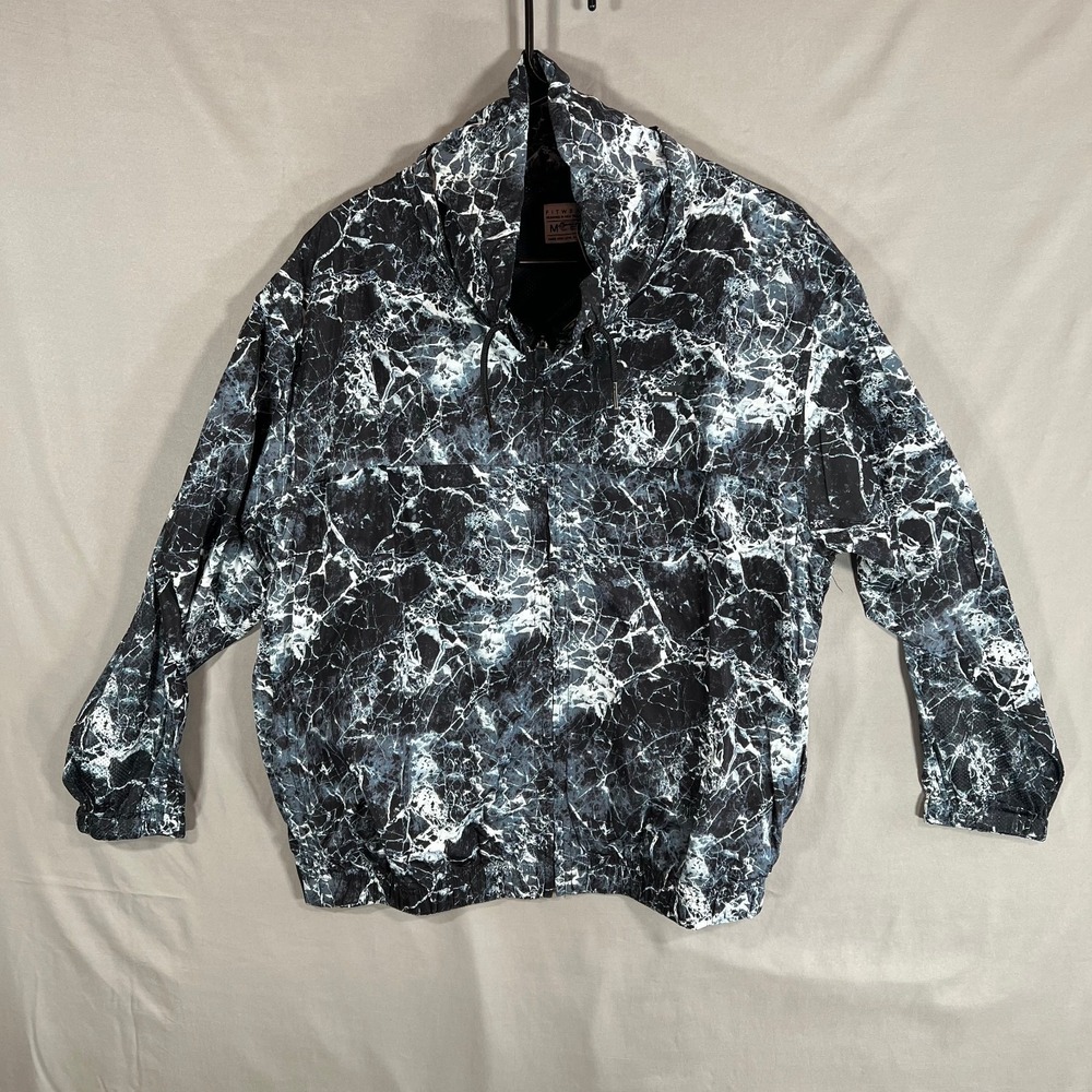 FitWear New Zealand Jacket Womens M Black White Marble Activewear NWT